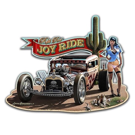 Larry Grossman LGB248 18 X 15 In. Rat Rod Joyride Custom Shape Sign